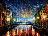 Leonid Afremov MISTY BRIDGE ST. PETERSBURG